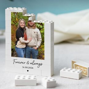 Custom Heart Building Brick Photo Block, Personalized Picture Puzzle for Couples, Family, or Friends, Unique Valentine’s Day, Anniversary, DIY Heart Shaped Brick Portrait Decor in Kuwait