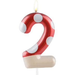 Mushroom Number 1 Birthday Candle, 2.5 Inch, Red, Modern, Unique Mushroom Design, Indoor Use, Paraffin Wax, Novelty Candle, No Container, 1 Count in Saudi Arabia