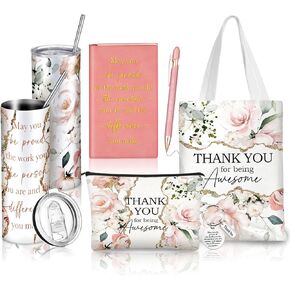 مجموعة هدايا تقدير مكونة من 6 قطع لزميلات العمل والنساء، شكرًا لك، هدايا زهرة الحبر للموظفين والمتطوعين والمساعدين الإداريين المحترفين (نمط عتيق) in Kuwait