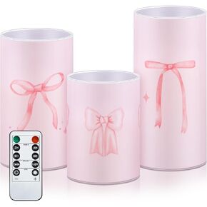 3 Pcs Hydrangea Flameless Candles Hydrangea Purple Flameless Candle Flowers LED Pillar Candles Battery Operated with Remote for Gift Spring Wedding Decorations Holiday (3 x 4, 5, 6 Inches) in Saudi Arabia