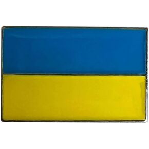 Wholesale Pack of 3 Ukraine Ukrainian Plain Rectangle Motorcycle Hat Cap lapel Pin in Saudi Arabia