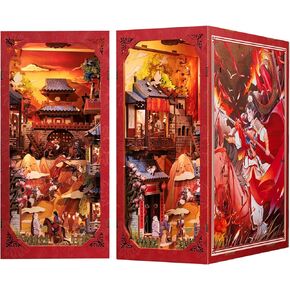 KuteFun Book Nook Kit ، DIY Miniature House Booknook Kit للبالغين والمراهقين ، رف الكتب DIY Dollhouse مع ضوء LED والهدايا للعائلة والأصدقاء (Bach Strings) in Kuwait