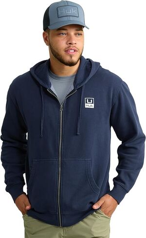 HUK Men's Huk'd Up Logo Full Zip, Performance Fishing Sweatshirt in Saudi Arabia