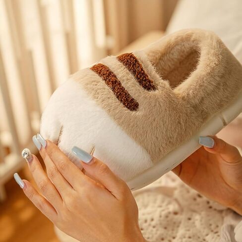 Cat Paw Women Slippers Fuzzy Plush Indoor House Shoes for Men Non Slip Cute Animal Claw Memory Foam Comfy Footwear Soft Warm Cozy Slides for Girls Adults Teen Gift Idea in Saudi Arabia