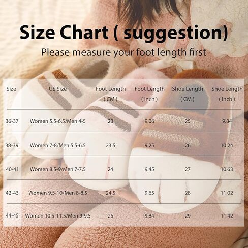 Cat Paw Women Slippers Fuzzy Plush Indoor House Shoes for Men Non Slip Cute Animal Claw Memory Foam Comfy Footwear Soft Warm Cozy Slides for Girls Adults Teen Gift Idea in Saudi Arabia