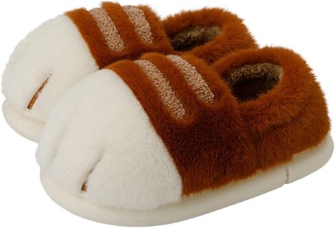 Cat Paw Women Slippers Fuzzy Plush Indoor House Shoes for Men Non Slip Cute Animal Claw Memory Foam Comfy Footwear Soft Warm Cozy Slides for Girls Adults Teen Gift Idea in Saudi Arabia
