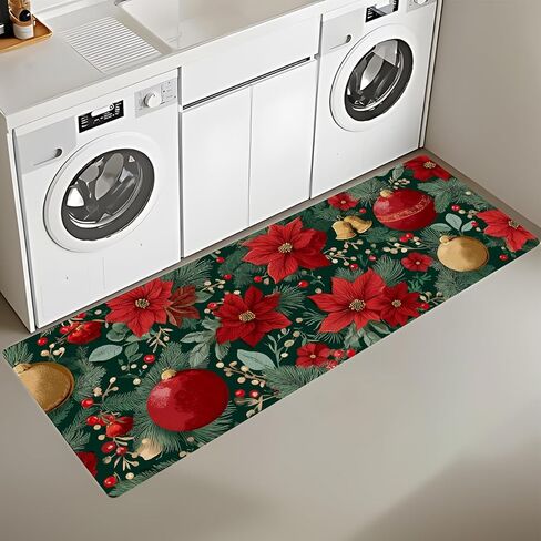 ANNA QUEEN Black and Gold Marble Laundry Room Rug 20x47 Inch – Abstract Art Non Slip Runner Mat for Kitchen, Laundry and Modern Home Decor in Saudi Arabia