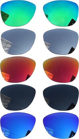 Acefrog 5 Pairs Polarized Replacement Lenses for Oakley Frogskins XS OJ9006 53mm (Youth Fit) Sunglasses, Perfectly Fit, Shatterproof, Anti-scratch, Value Pack in Saudi Arabia