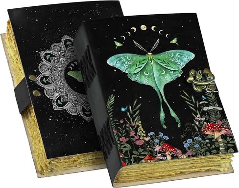 Kir-by Leather Journal - Cute Handmade Leather Notebook For Women & Men 200 Vintage Deckle Edge Paper Notebooks Sketchbook Retro Gifts (7x5 inches) (7x5 inch) in Kuwait