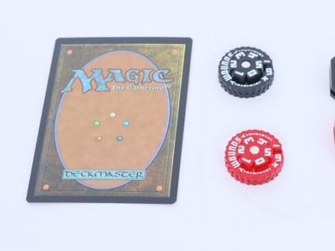 Life Counter 2 PCS PCAK Twin Digits نمط Dragon Scale مصمم 2 × 4 سم (0.787 × 1.57 بوصة) للعبة CEDH ولعبة MTG مزدوجة مصنوعة من الأكريليك (Black & Red Scale) in Kuwait