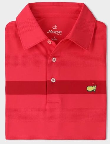 Authentic Masters Tech 2022 Men's Red Performance Golf Polo Shirt in Saudi Arabia