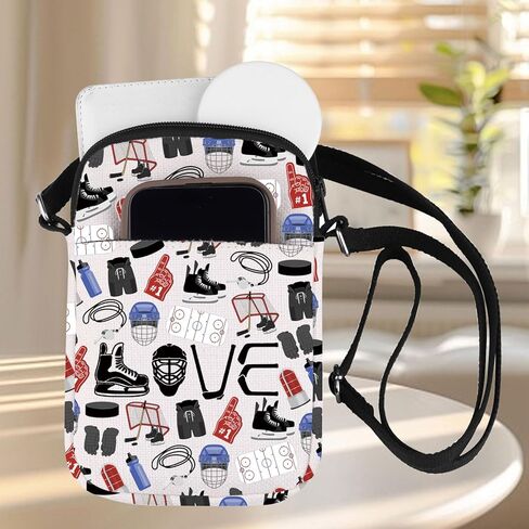 ZJXHPO Hockey Player Cross Body Bag Ice Hockey Messenger Bag Hockey Team Gift Hockey Lover Gift Hockey Mom Shoulder Bag in Saudi Arabia