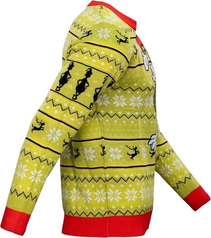 The Grinch Feeling Grinchy with Santa Hat Holiday Season Adult Ugly Christmas Sweater - Officially Licensed in Saudi Arabia