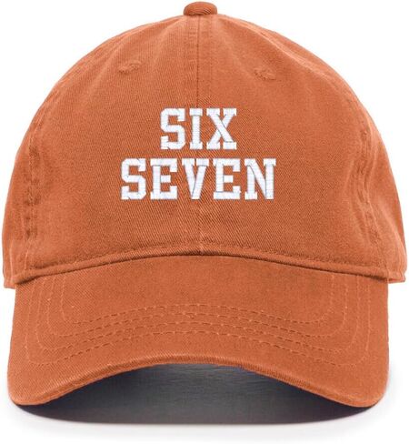 Tech Design Six Seven 67 Meme Funny Embroidered Baseball Cap Cotton Adjustable Dad Hat in Saudi Arabia