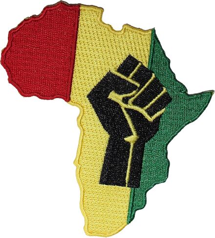 تطبيق C&D Visionary Application Rasta Africa Fist Patch، أحمر صغير in Saudi Arabia