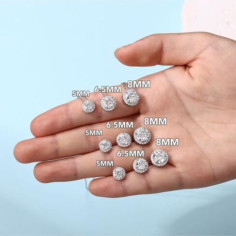 Moissanite Necklace and Earrings Set for Women/Men Crystal Gold/Silver Jewelry Prom Accessories Anniversary Birthday Party Moissanite Jewelry Set Gifts in Saudi Arabia