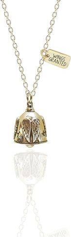 Joyfulle Bell Angel Wings Guardian قلادة قلادة، هدايا مسيحية دينية، هدايا عيد الشكر الافتراضية المصنوعة يدويًا للنساء مع بطاقة تهنئة ملهمة - مصنوعة يدويًا، ذهبية اللون in Saudi Arabia