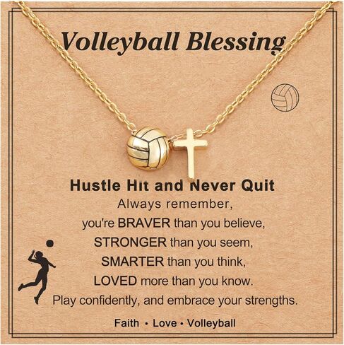 Softball Soccer Volleyball Necklace for Girls Teen Women, Sports Accessories Christmas Birthday Jewelry for Lovers in Kuwait