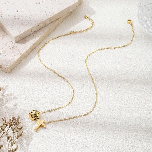 Softball Soccer Volleyball Necklace for Girls Teen Women, Sports Accessories Christmas Birthday Jewelry for Lovers in Kuwait
