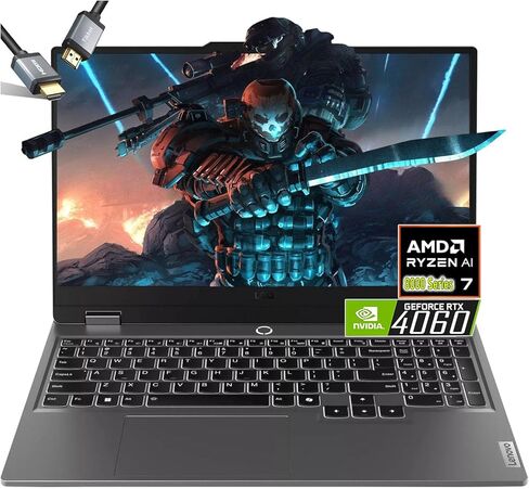 Lenovo LOQ 15 Gaming Laptop RTX 4070 - AMD RYZEN 7 7435HS BEAT I7-12650H- 15.6 FHD Display G -Sync - 32GB DDR5 RAM -2TB PCIE SSD- Backlit Keyboard - USB Type -C - Windows 11 - Computora Gamer - 2024 in Saudi Arabia