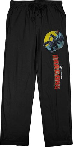 How To Train Your Dragon Dragon with Toothless and Hiccup Men's Black Slepe Pants in Saudi Arabia