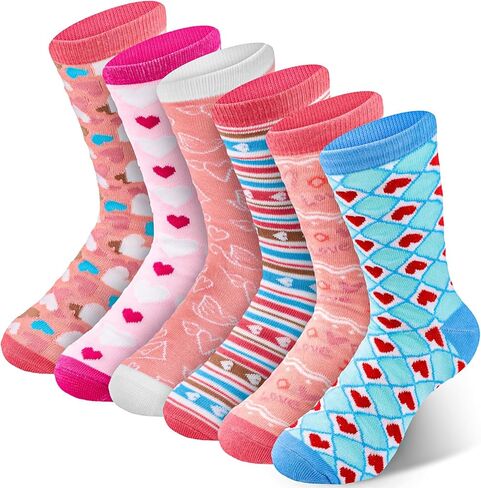 Max Fun 6 Pairs Women's Soft Comfy Cozy Crew Socks Funny Novelty Valentine’s Day Gifts in Saudi Arabia