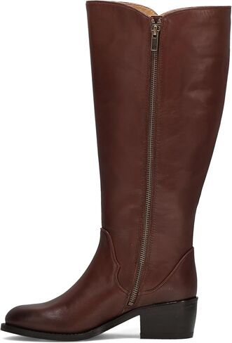 حذاء Frye Carson 2 Piping طويل وواسع للساق للنساء، جلد فاخر، تصميم أنيق، مقاس مريح، بني، خيارات المقاسات المتاحة in Kuwait