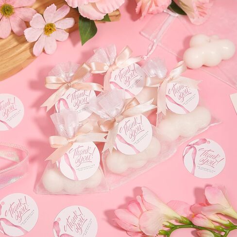 10 Sets Cloud Shaped Candle Set with Organza Bags & Gift Tags, Gender Reveal Party Favors for Guests, Party Table Decorations, Sweet Keepsake Gifts for Welcome Parties, Celebrations in Saudi Arabia