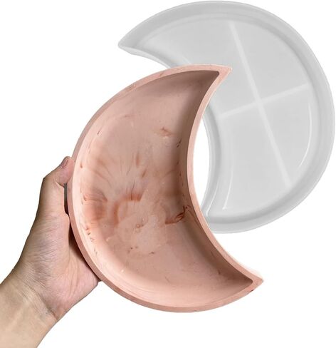 Wehous Heart Shape Tray Resin Concrete Mold, Valentine Silicone Molds for Epoxy Resin, Love Heart Tray Container Trinket Dish Plate Mold Candle Holder Storage Molds for DIY Art Craft Home Decor in Kuwait