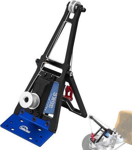 Hobby Fans Aluminum RC Winch Double Stent Rescue Set Truck Tow Crane Arm Wrecker Kit with 360° 35KG Servo for 1/10 SCX10 TRX4 RC Crawler and Trailer RC Upgrade Parts (Purple) in Kuwait