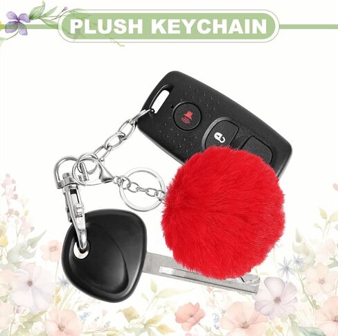 uxcell Pompoms Charm Bulk, Pom Keyring Large Pompoms Bulk Keychain for Keychains Bags Purse in Saudi Arabia