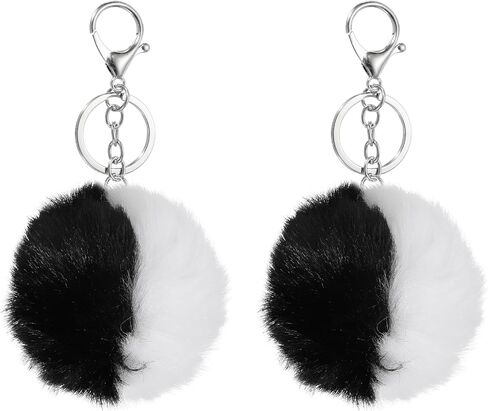 uxcell Pompoms Charm Bulk, Pom Keyring Large Pompoms Bulk Keychain for Keychains Bags Purse in Saudi Arabia
