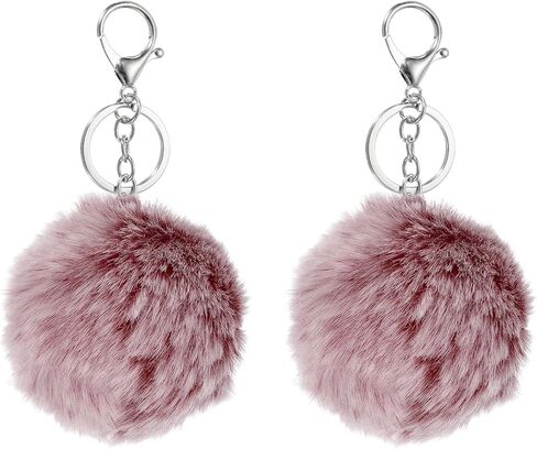 uxcell Pompoms Charm Bulk, Pom Keyring Large Pompoms Bulk Keychain for Keychains Bags Purse in Saudi Arabia