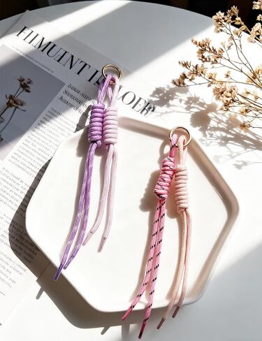 20/30 Pack Paracord Keychain Rope Bag Charms Colorful Braided Charms for Key Chain Purse Backpack Handbag in Saudi Arabia