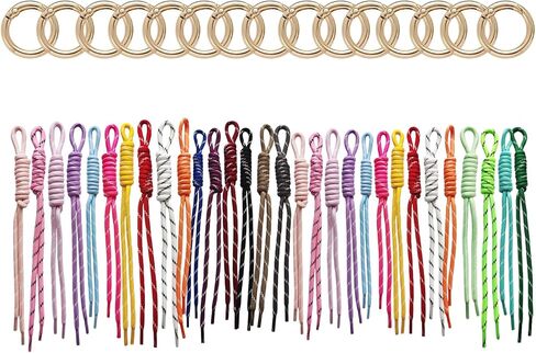 20/30 Pack Paracord Keychain Rope Bag Charms Colorful Braided Charms for Key Chain Purse Backpack Handbag in Saudi Arabia
