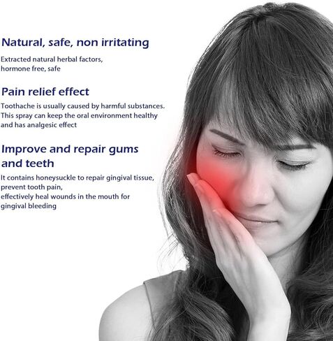 Tooth Pain Relief for Adults Spray,Treatment Tooth Ache Nerve Pain Medicine,Quicklynumbs Nerve Wisdom Tooth Inflammation,Red and Swollen Gums, and Other Types of Dental（1Pcs） in Saudi Arabia