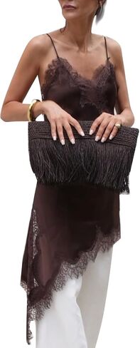 Women Silk Satin Extra Long Camisole Lace Asymmetrical Trim Cami Tank Crop Tops Y2k Silky High Low Lace Slip Dress in Saudi Arabia