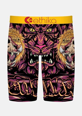 ملابس داخلية بوكسر للرجال من Ethika، بطول الركبة، ملابس داخلية قابلة للتمدد في 4 اتجاهات مع مطبوعات جرافيك - Scarleon in Saudi Arabia