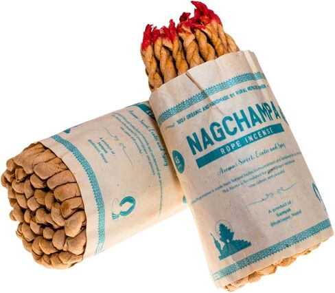 Down to Earth Handmade Nag Champa Rope Incense – 40-50 Ropes per Bundle, 3.5"-4" Long – Traditional Himalayan Incense from Nepal for Meditation, Relaxation, Yoga, Spiritual Healing & Aromatherapy in Saudi Arabia