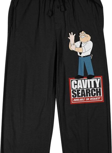 بنطال النوم الأسود للرجال من American Dad Cavity Search On Demand in Kuwait