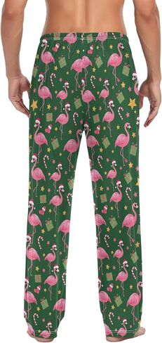 Pfrewn Men's Pink Pajama Pants Super Soft Christmas Winter Red Lounge Pajama Bottoms with Pockets,S-XXL in Saudi Arabia