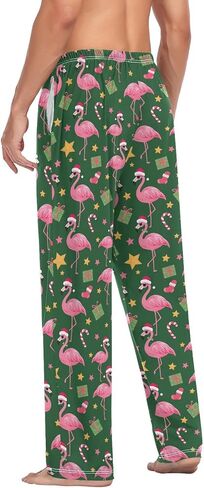 Pfrewn Men's Pink Pajama Pants Super Soft Christmas Winter Red Lounge Pajama Bottoms with Pockets,S-XXL in Saudi Arabia