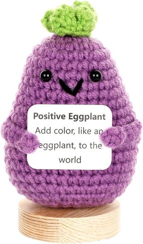 Mini Funny Positive Orange Emotional Crochet Doll Support Cute Plush Knitted Orange Toy with Positive Card Holiday Christmas Birthday Gifts for Him Her Teacher Appreciation Gift Office Decor in Saudi Arabia