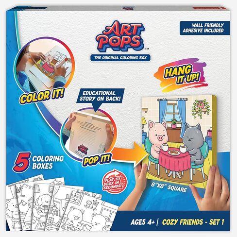 صناديق تلوين ArtPops-مجموعة مربع تلوين منبثقة مسبقًا-مجموعة فنون جدار DIY للمراهقين والكبار-الصديق للبيئة ، سهل التعليق ، لا يلزم إطار-5 عبوات ، ماندالاس البرية in Kuwait