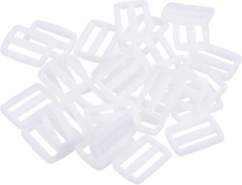 50 Pack Tri-Glide Slide - Plastic Adjustable Slide Buckles Webbing Fastener, Apply to Purse Belt Strap Hardware (1 Inches, Olive Green) in Kuwait