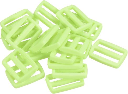 50 Pack Tri-Glide Slide - Plastic Adjustable Slide Buckles Webbing Fastener, Apply to Purse Belt Strap Hardware (1 Inches, Olive Green) in Kuwait
