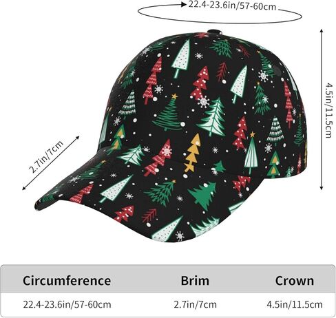 Cute Christmas Winter Snowflake Baseball Cap for Women Men Adjustable Snapback Hat Holiday Xmas Hats Caps in Saudi Arabia