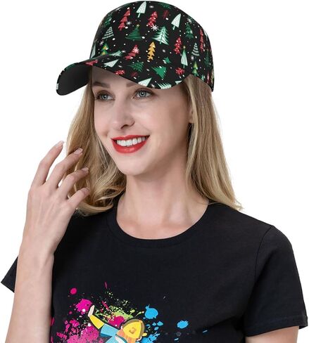 Cute Christmas Winter Snowflake Baseball Cap for Women Men Adjustable Snapback Hat Holiday Xmas Hats Caps in Saudi Arabia