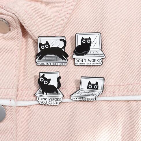 Cartoon Animal Enamel Brooch Set Cute Butterfly Duck Cat Lapel Pins for Backpacks Jacket Decoration Gifts for Friends in Saudi Arabia