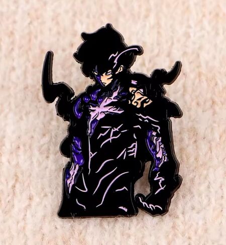 Solo Leveling Only I Level Up Arise South Korean Web Novel Comic Webtoon Anime Manga 1.4" Enamel Pin Badge in Saudi Arabia